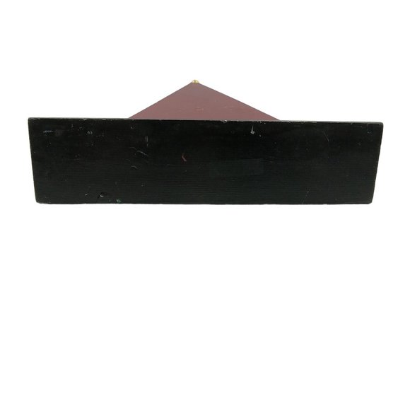 Primitive Painted Santa Triangle Christmas Decoration Mantel or Shelf Sitter - Picture 5 of 8